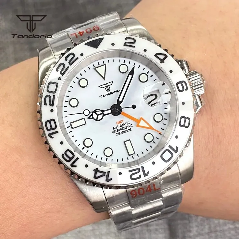 Tandorio 200m Waterproof Diver NH34A GMT glass back sapphire TD206