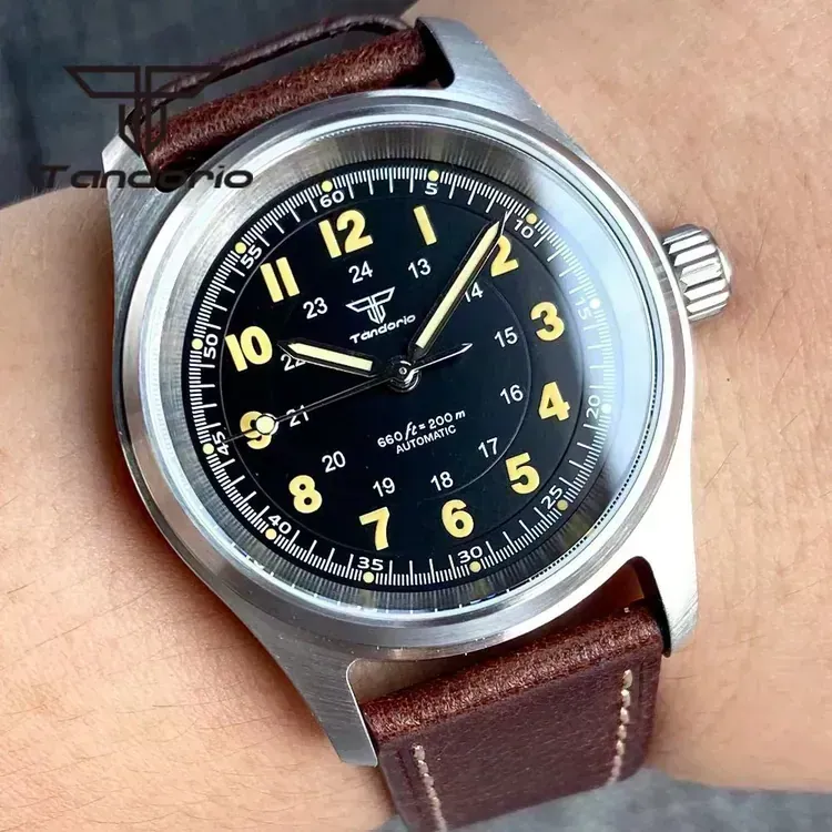 Tandorio 20ATM 36mm Pilot Watch NH35A Movement Sapphire Glass TD103