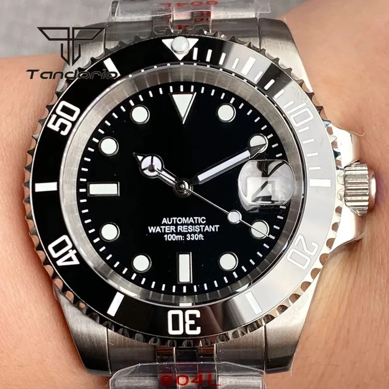 Miyota 8215 Submariner Mod Tandorio TD203M 40mm PT5000 Movt Sapphire Bubble Date
