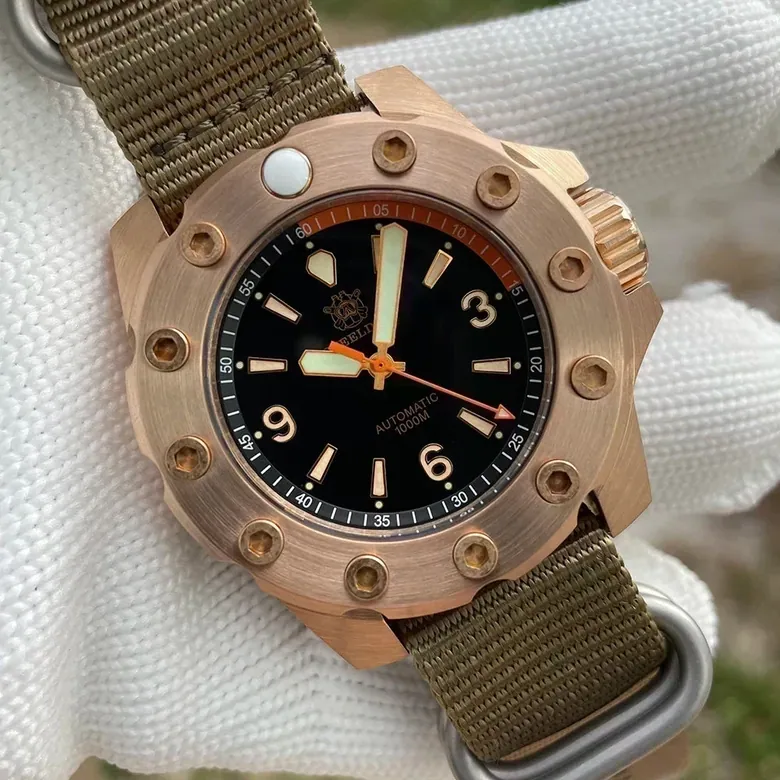 STEELDIVE SD1948S Bronze Diver 44.5mm C3 Green Luminous 1000M Waterpro