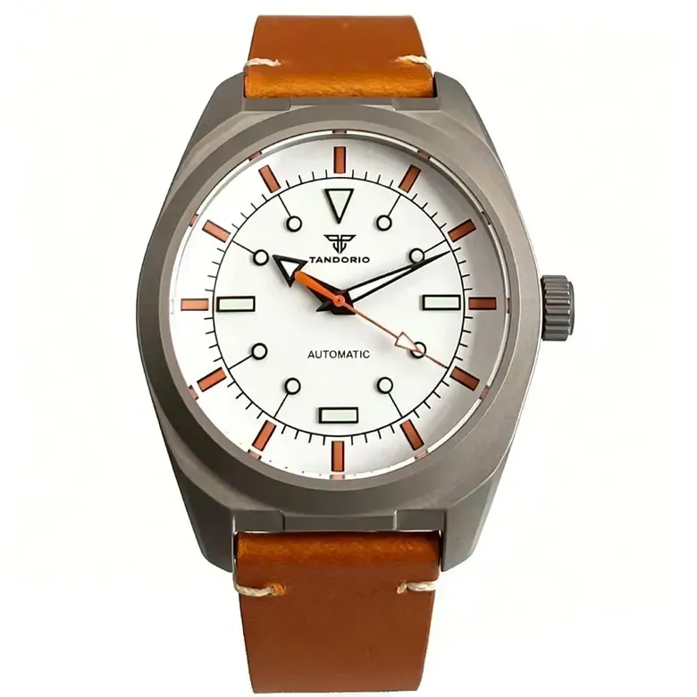 40mm Titanium Pilot Watch Tandorio TD701 Automatic MIYOTA 8215 PT5000