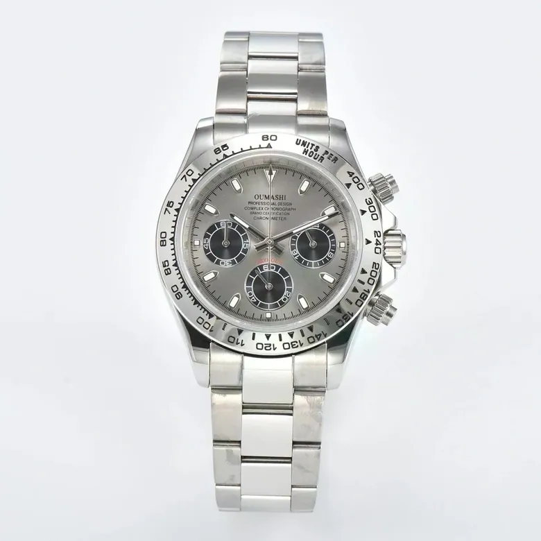 Nologo Daytona VK63 Quartz Watch Sapphire Glass 3ATM 39MM Luminous Chr