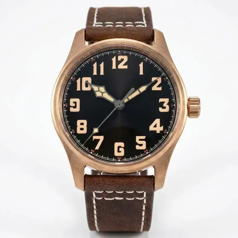 Tandorio CUSN8 Bronze Pilot NH35 Movement Sapphire 20BAR 39mm TD147 20