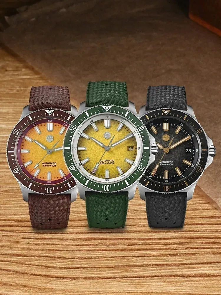 San Martin Diver SN0118G 40mm Original Design Fruit Series NH35 Automatic 20Bar AR Sapphire BGW Luminous SN0118