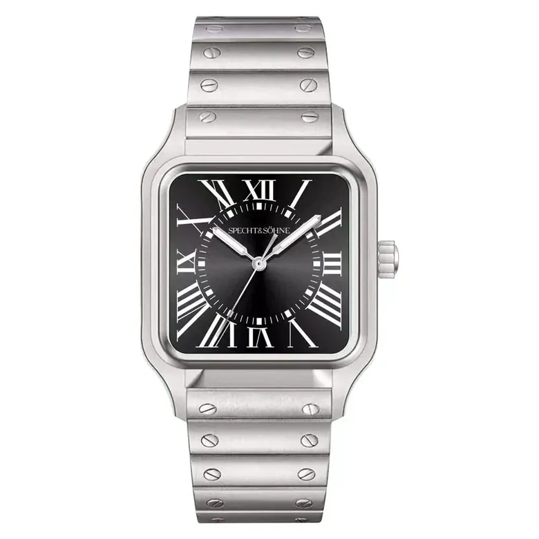 Quartz Square Watch Specht & Söhne Classic 34MM Ultra thin Casual Watch Sapphire 50M Waterproof Reloj Hombre