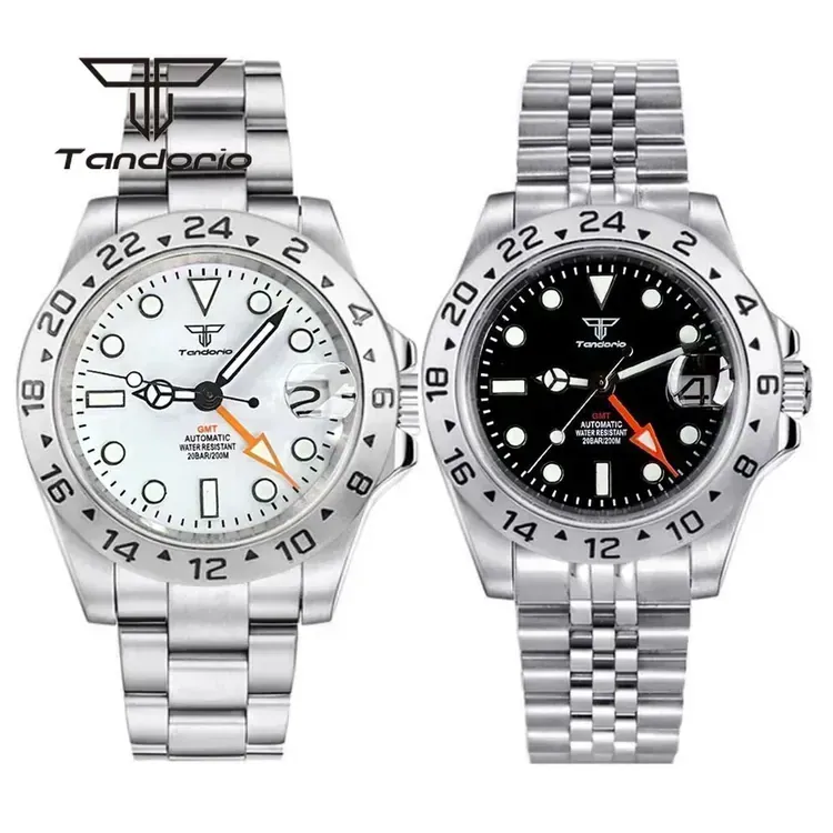 39mm NH34A GMT Watch Tandorio TD051 10bar Diver Sapphire Crystal Glass