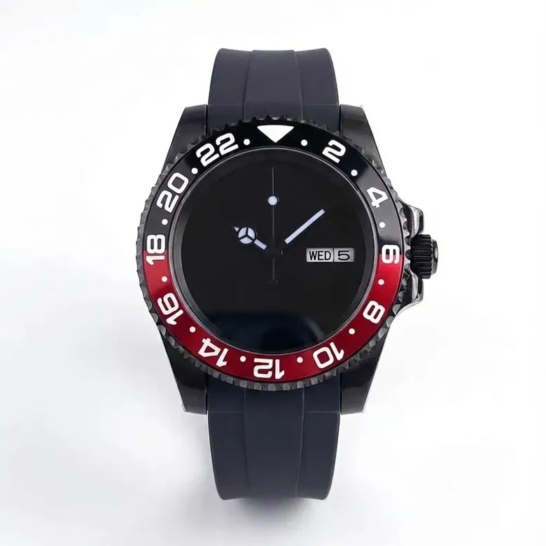 PVD Black Sub Tandorio TD266p 40mm Japan TMI NH36 Day Date Sapphire 20ATM Diver GMT Bezel