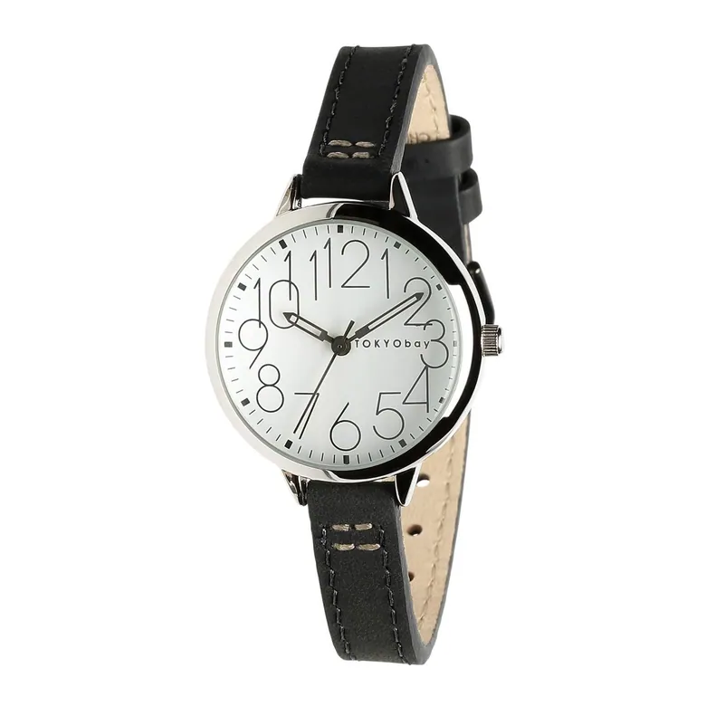 Sovra Black Leather Women's Watch | TOKYObay Watches