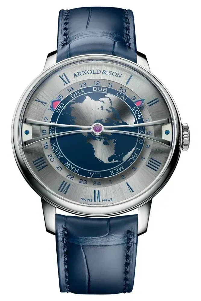 Arnold & Son World Time Globetrotter 42 Stainless Steel 1WTBS.K01A.C0263S