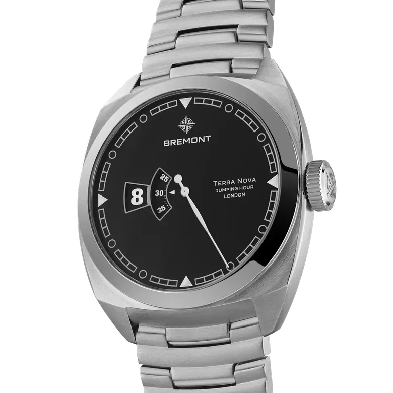 Bremont Terra Nova 40.5mm Jumping Hour TN40-JH-SS-BK-B