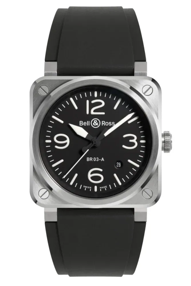 Bell & Ross BR-03 Steel BR03A-BL-ST/SRB
