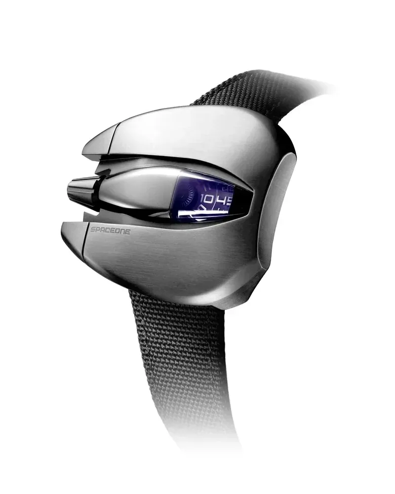 SpaceOne Jumping Hour Stainless Steel Purple