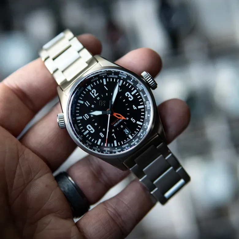 Balt-Pilot Worldtimer Stealth Black