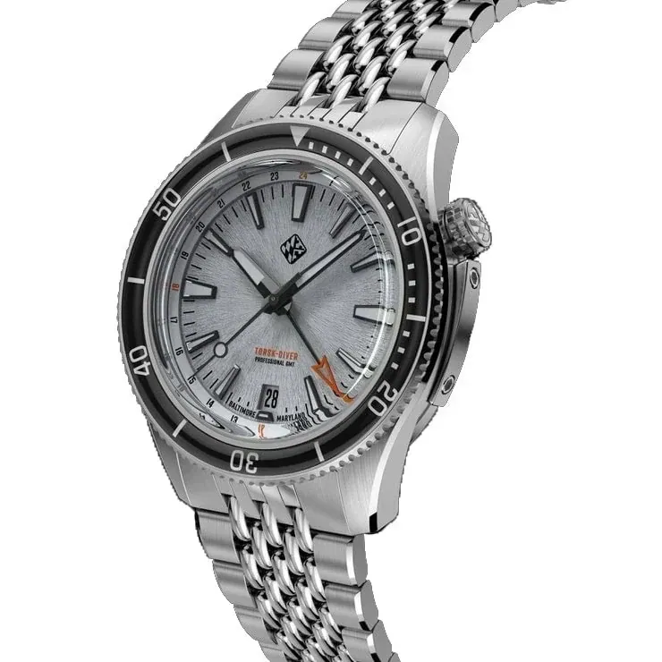 Steel Torsk-Diver Pro GMT 39 -Polar White (Preorder)