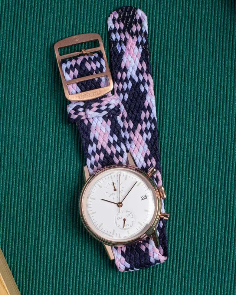 Perlon Pattern Pink / Navy / White
