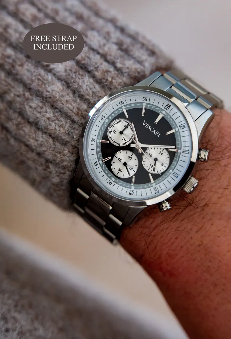 Chestor 'Reverse Panda' Limited Edition Chronograph | Vescari Watch Co.