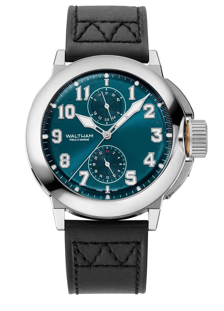 Field & Marine Dual Time Petrol Blue Dial