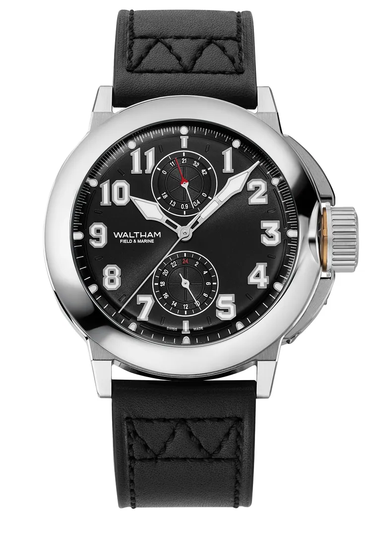Field & Marine Dual Time Black Sunray Dial