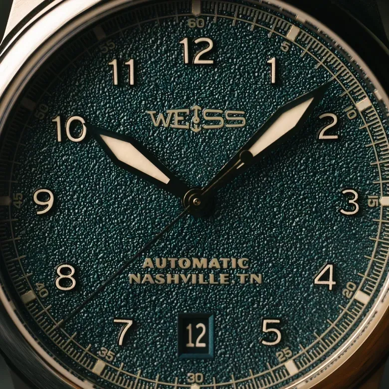 Limited Edition 38mm Automatic Standard Issue Field Watch with Date: Textured Denim Dial