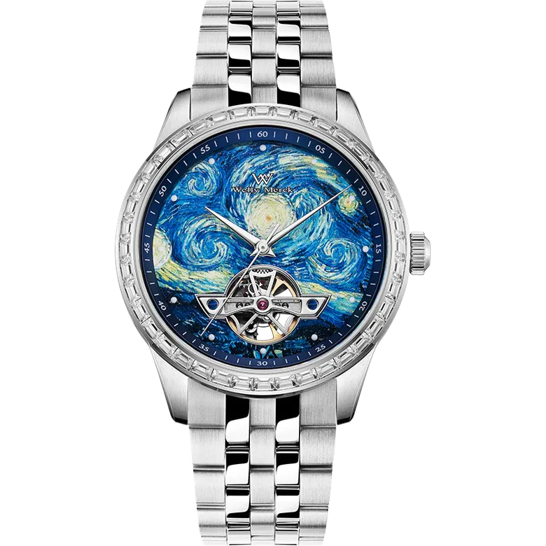 WM146 Starry Night Art Watch 41mm ST2510 Limited Edition Collaboration Series  Men/Women Automatic Watch