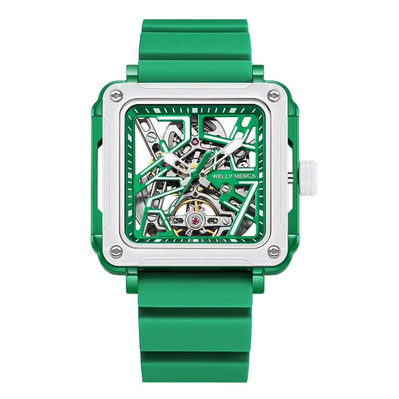WM091 Sport Watch 43mm MIYOTA8215 Men's Skeleton Fashion Wrist Mechanical Automatic Watch