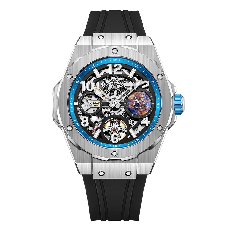 WM137 Skeleton Watch 42mm 7590A 5Bar Limited Edition Collaboration Series Men's Automatic Watch