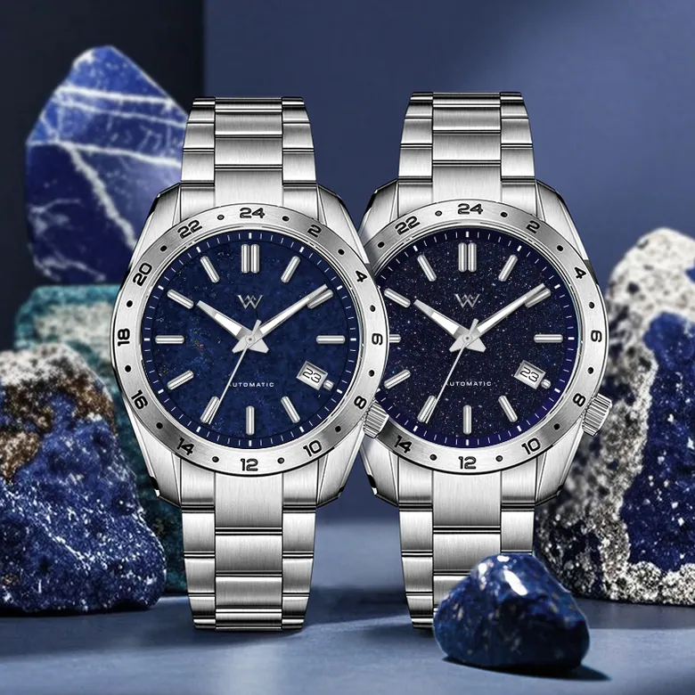 WM223 Watch 40.5mm Natural Lapis Lazuli/Blue Sandstone Dials NH35 Sapphire Crystal Glass with AR Coating Men's Automatic Watch