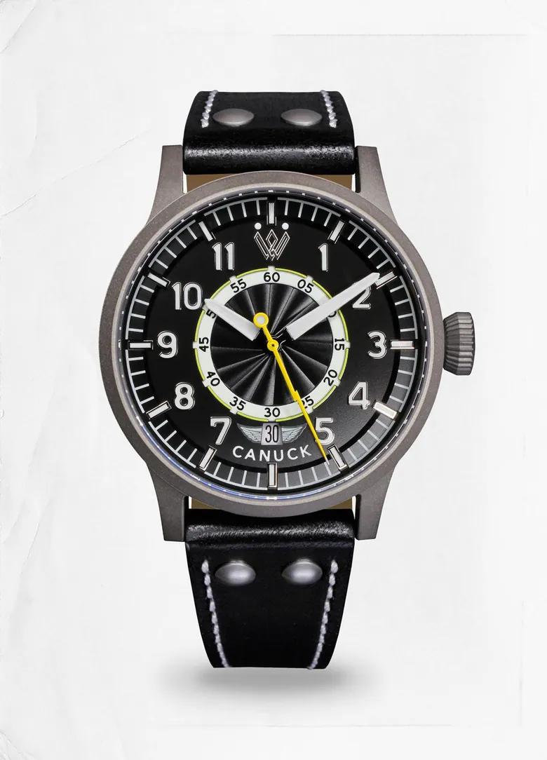 Canuck Pilot Watch - 39mm MK II Black