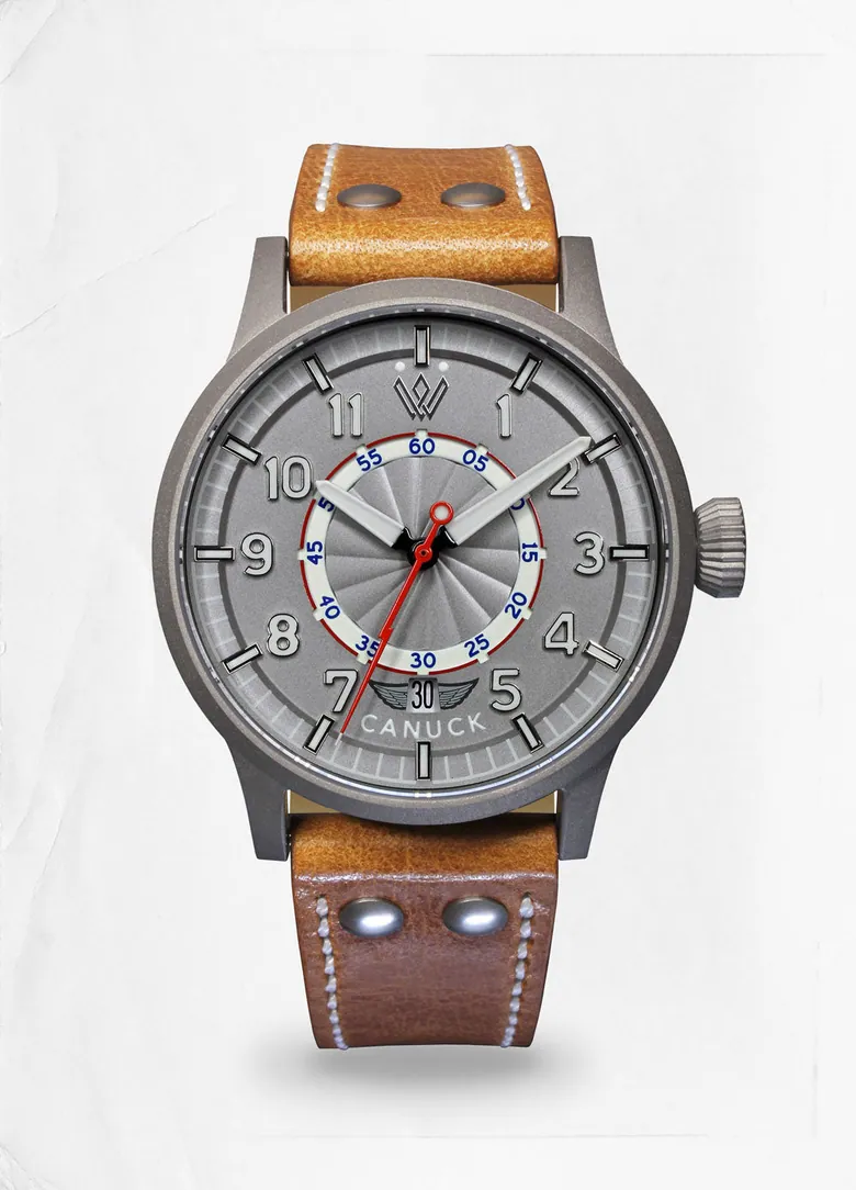 Canuck Pilot Watch - 39mm MK II Fuselage Grey