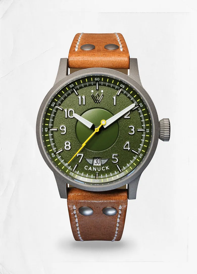 Canuck Pilot Watch - 39mm MK I Military Green
