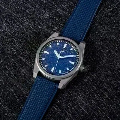 US STOCK Basilea 39 mm – Lapis Dial, Grade 5 Titanium, Soprod M100