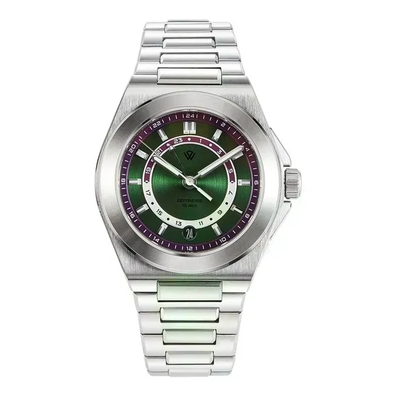 WIC006 GMT Pistachio - 38 mm Stainless Steel Sports Watch