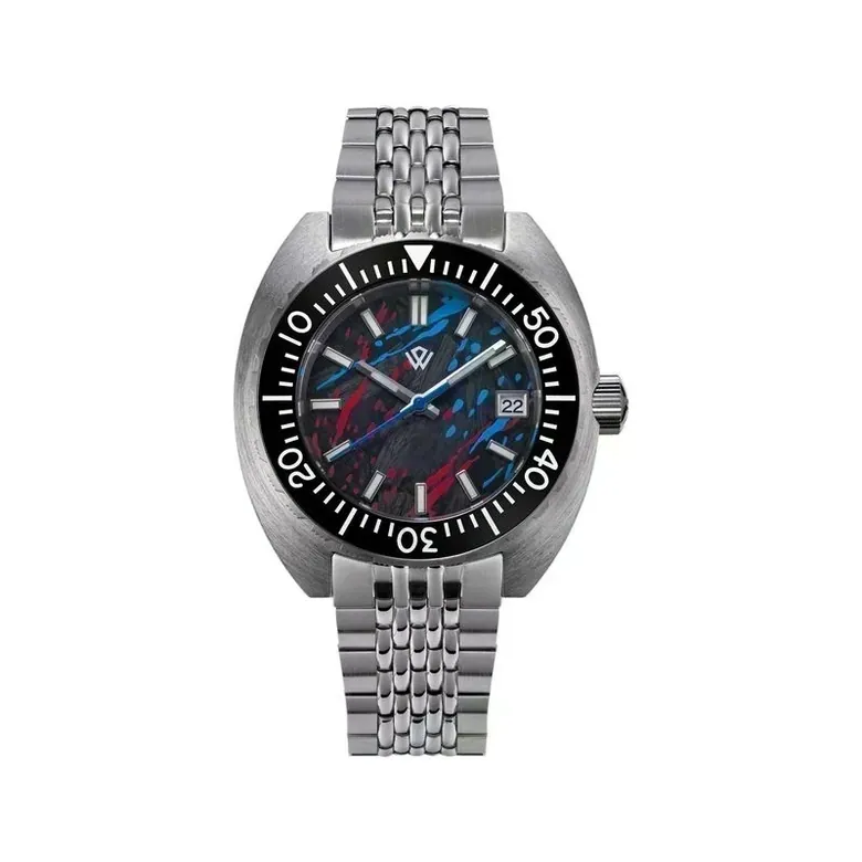 The Ocho - 42 mm diver watch automatic movment multi-color carbon