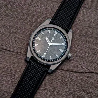 Basilea 39 mm – Meteorite Dial, Grade 5 Titanium, Soprod M100