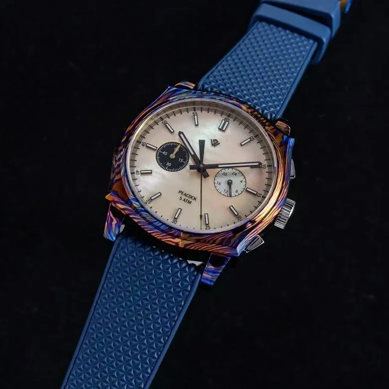 Peacock Timascus Chronograph - Ivory MOP VK64A