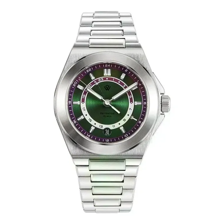 WIC006 GMT Pistachio - 38 mm Stainless Steel Sports Watch - PHOTO SAMPLE