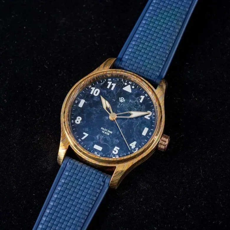 US STOCK Anniversary Flieger — Mokume Gane & Pietersite (NH38A No-date) – 40 mm