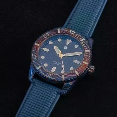 US STOCK Timascus Pearl Diver V2 - Dark Blue Aventurine (39 mm, 200 m)