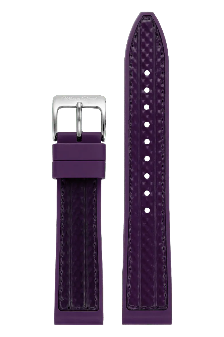 William Wood Watches: Straps - Purple Fire Hose Strap