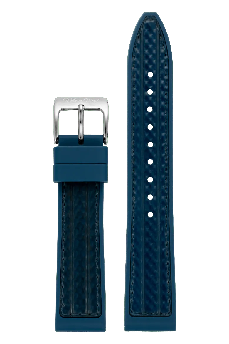 William Wood Watches: Straps - Blue Fire Hose Strap