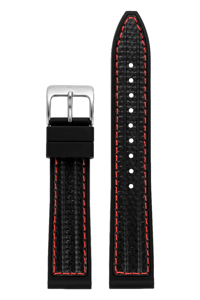 William Wood Watches: Straps - Black Fire Hose Strap