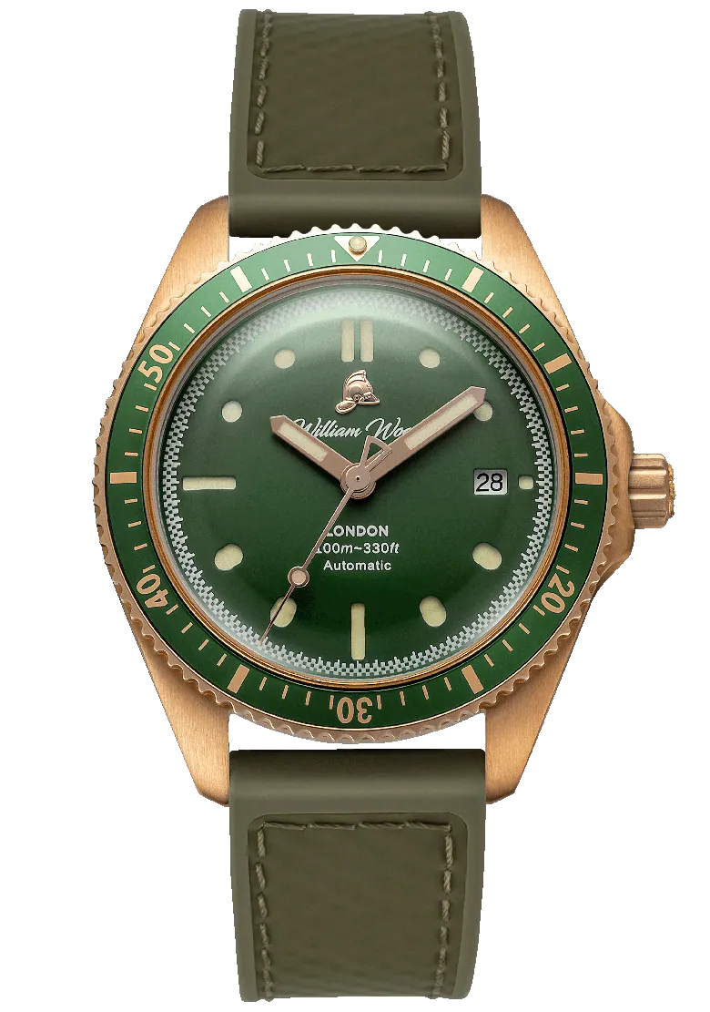 William Wood Watches: Valiant Collection - Bronze Emerald