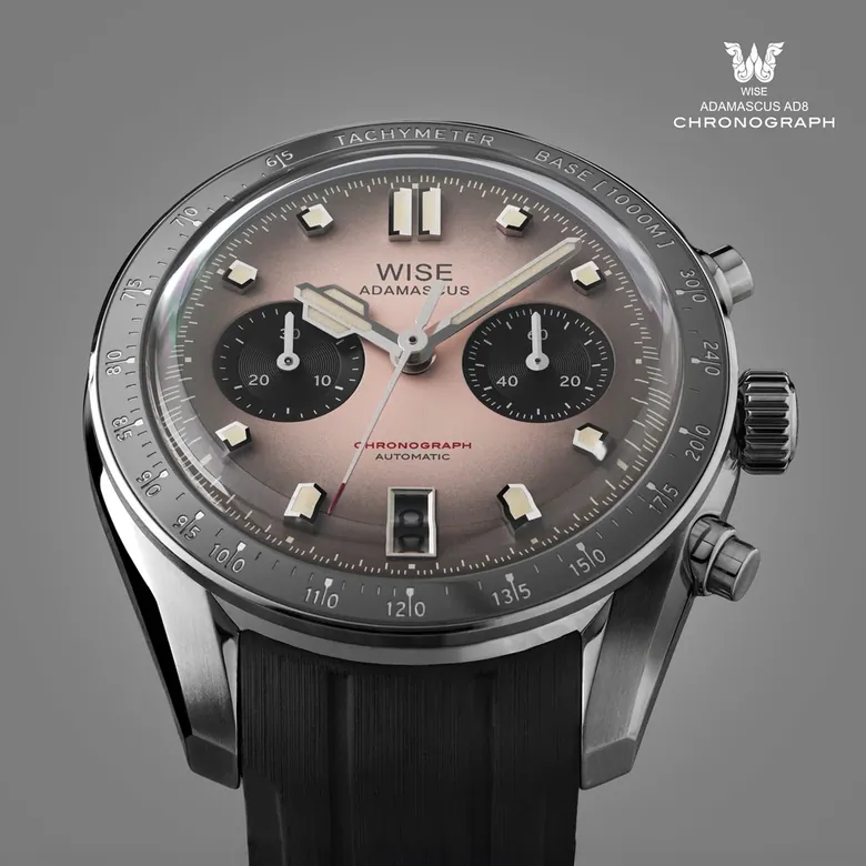 ADAMASCUS AD8 Chronograph Light Pink-Grey