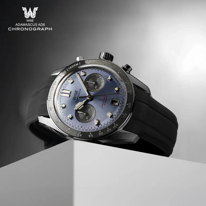 ADAMASCUS AD8 Chronograph Light Blue-Grey
