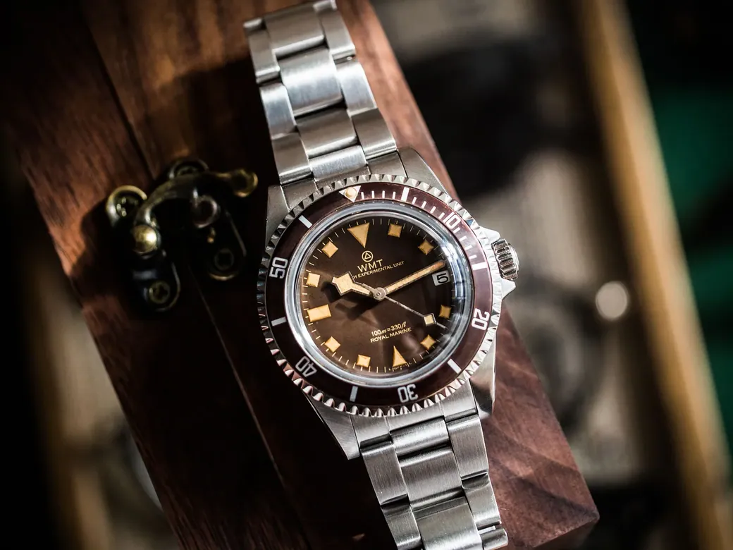 Royal Marine – Tropical Brown Edition / Metal Bracelet + Italian Leather Strap Set / Aged