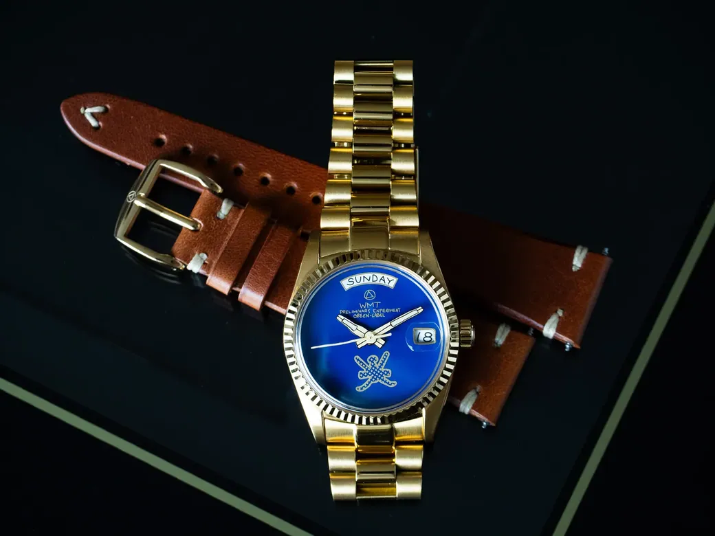 CB0160CH / 50pcs Limited Edition / Metal Bracelet + Leather Strap Set