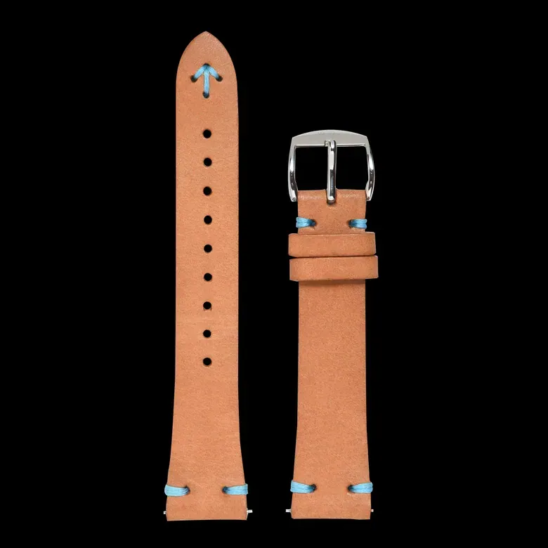 Tonny – Beige/ L.Blue Stitching Italian Leather Strap  LS11903803N