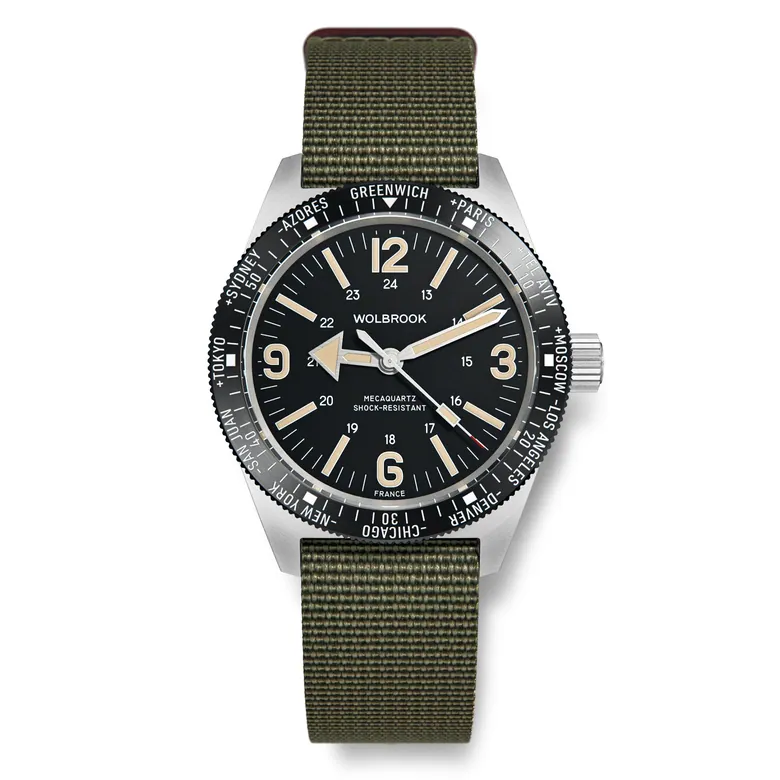 Skindiver WT Mecaquartz Watch - Vintage & Black PVD Bezel