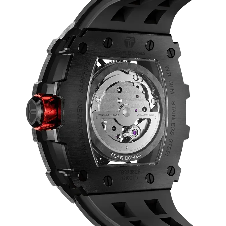 Tsar Bomba Elemental Series Carbon Fiber Automatic Watch TB8208CF
