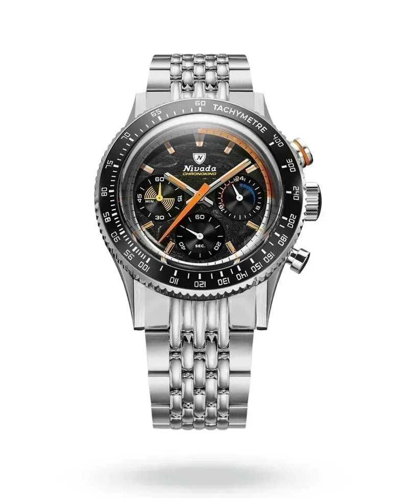 Nivada Grenchen Chronoking Mecaquartz Racing Carbon